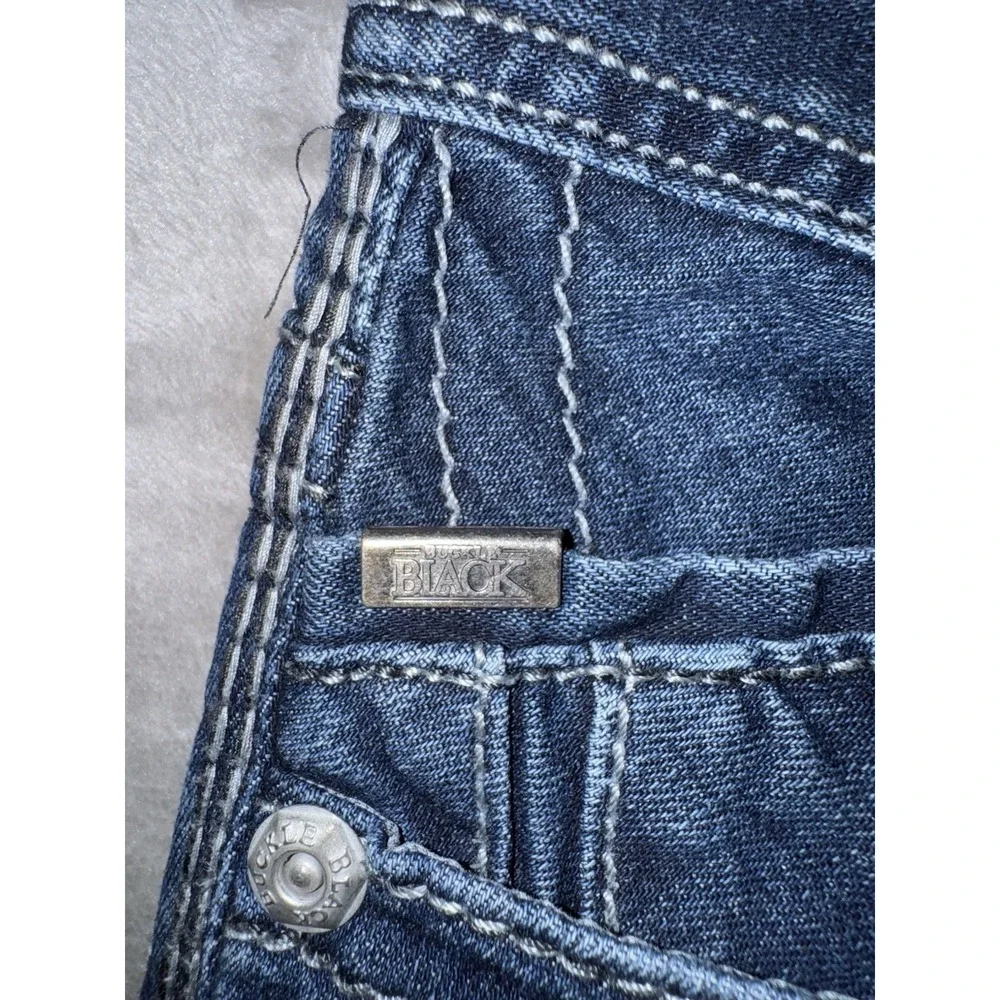 Buckle Black Men's Jeans 30X30 Slim Straight Low‎ Rise Stretch Thick Stitch - Picture 3 of 16